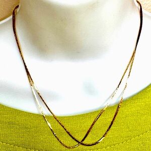 VTG THIN SLIDER CHAIN MULTI WEAR NECKLACE, BRACELET OR ANKLET NWOT